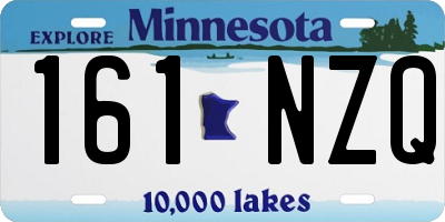 MN license plate 161NZQ