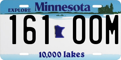 MN license plate 161OOM