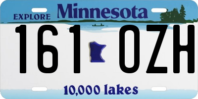 MN license plate 161OZH