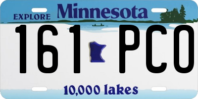 MN license plate 161PCO