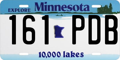 MN license plate 161PDB