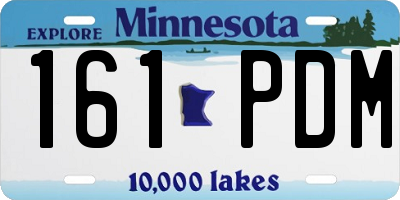 MN license plate 161PDM