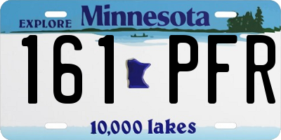 MN license plate 161PFR