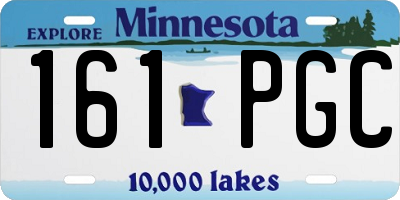 MN license plate 161PGC