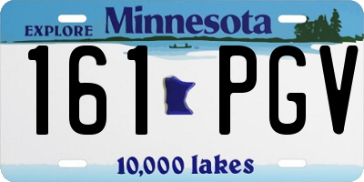 MN license plate 161PGV