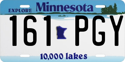 MN license plate 161PGY