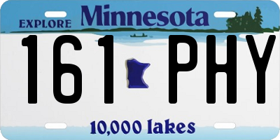 MN license plate 161PHY