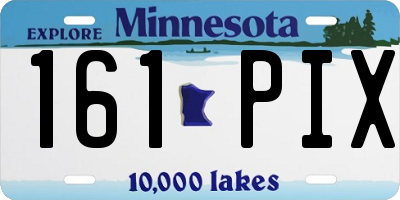 MN license plate 161PIX