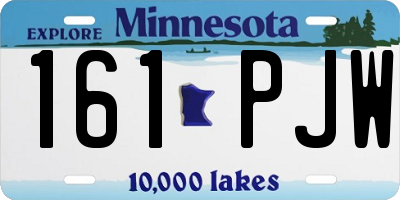 MN license plate 161PJW