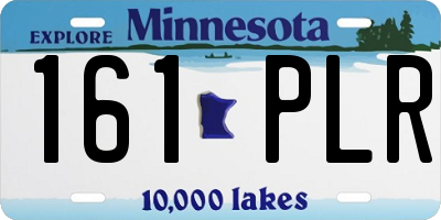MN license plate 161PLR