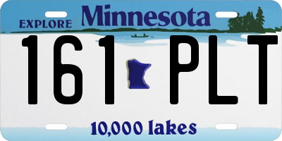 MN license plate 161PLT