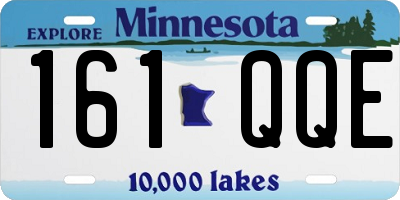 MN license plate 161QQE