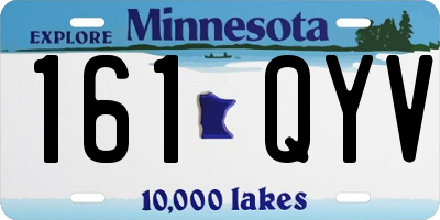 MN license plate 161QYV
