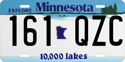 MN license plate 161QZC