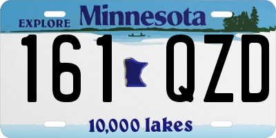 MN license plate 161QZD