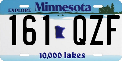 MN license plate 161QZF