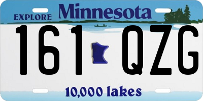 MN license plate 161QZG