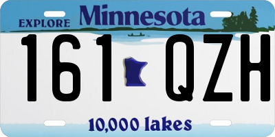 MN license plate 161QZH