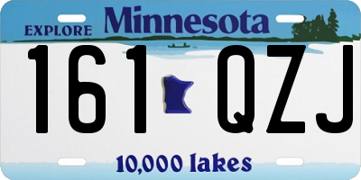 MN license plate 161QZJ