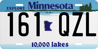 MN license plate 161QZL
