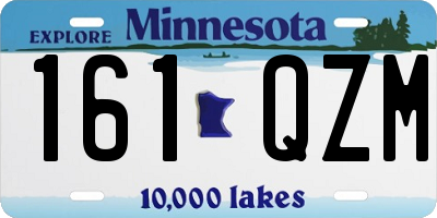 MN license plate 161QZM