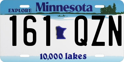 MN license plate 161QZN
