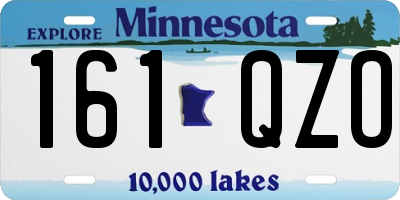 MN license plate 161QZO