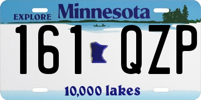 MN license plate 161QZP