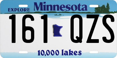 MN license plate 161QZS