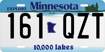 MN license plate 161QZT