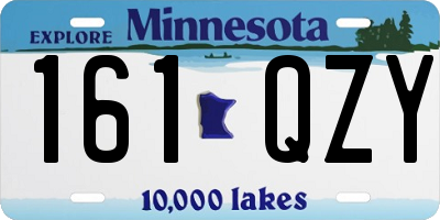 MN license plate 161QZY