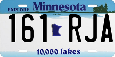 MN license plate 161RJA