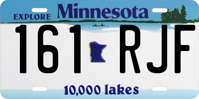 MN license plate 161RJF