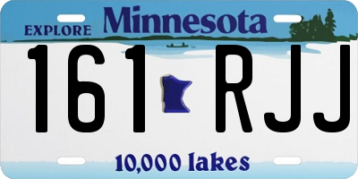 MN license plate 161RJJ