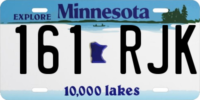MN license plate 161RJK