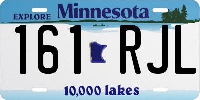 MN license plate 161RJL