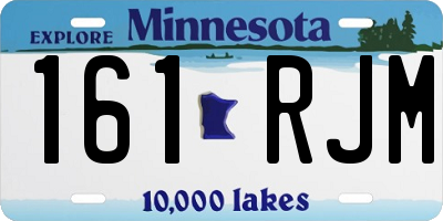 MN license plate 161RJM