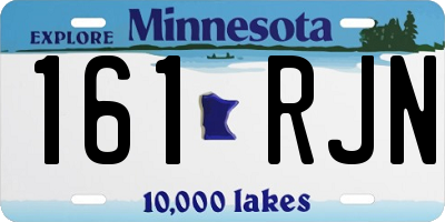 MN license plate 161RJN