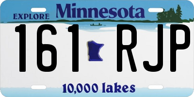 MN license plate 161RJP