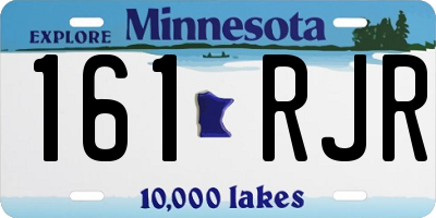 MN license plate 161RJR