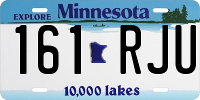 MN license plate 161RJU