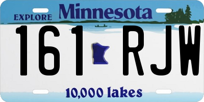 MN license plate 161RJW