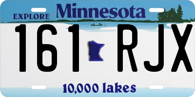 MN license plate 161RJX
