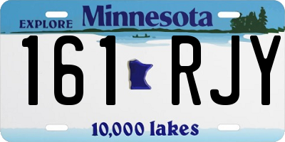 MN license plate 161RJY