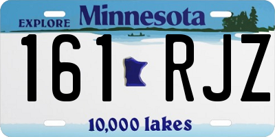 MN license plate 161RJZ