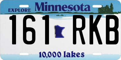 MN license plate 161RKB