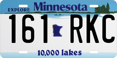 MN license plate 161RKC