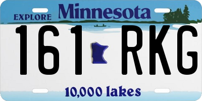 MN license plate 161RKG
