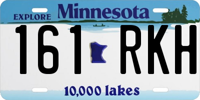 MN license plate 161RKH