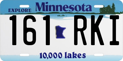MN license plate 161RKI